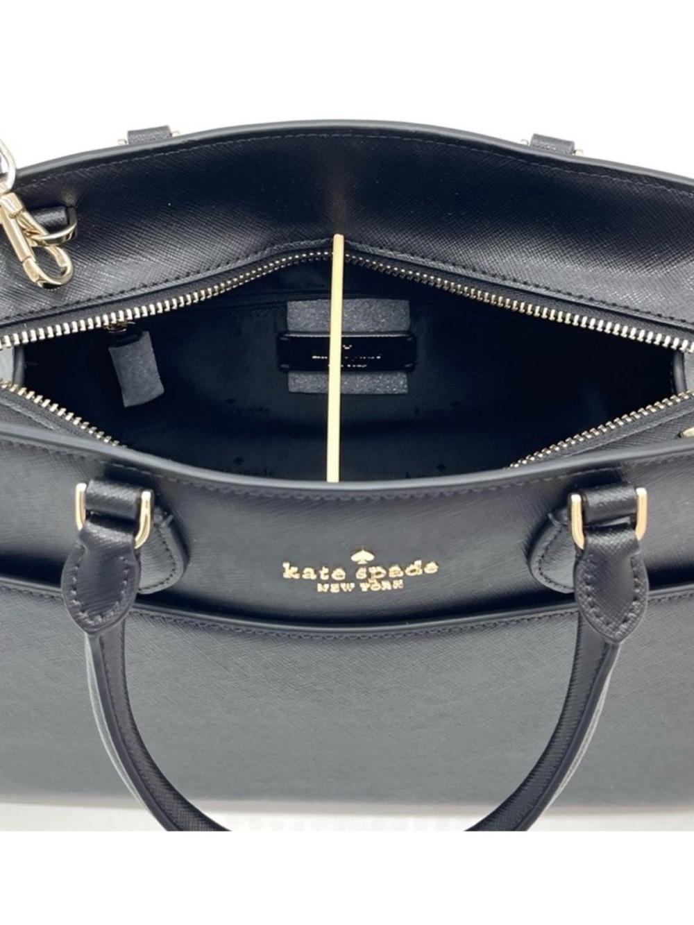 Kate Spade Classic Black Medium Satchel Crossbody - Picture 11 of 11